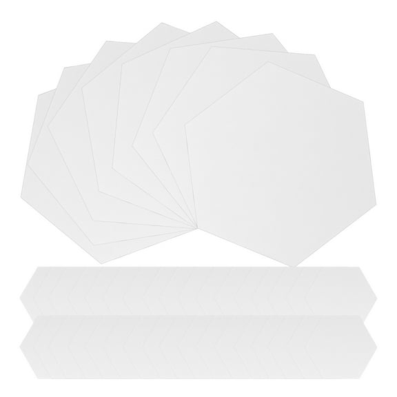 Greenadscape 100Pcs Pattern Paper for Sewing and Quilting with Hexagon Shape White