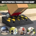 thumbnail image 1 of Heavy Duty Rubber Curb Ramp - 15 Ton (33,000 lbs) Capacity Car Ramp, 4.1" Rise Height Driveway Curb Ramps, Durable Rubber Bridge Threshold Ramp for Loading Dock, Garage & Sidewalk, 1 of 7