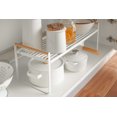 thumbnail image 6 of Yamazaki Home Countertop Wire Shelf, White, Steel + Wood, Supports 11 pounds, 6 of 7