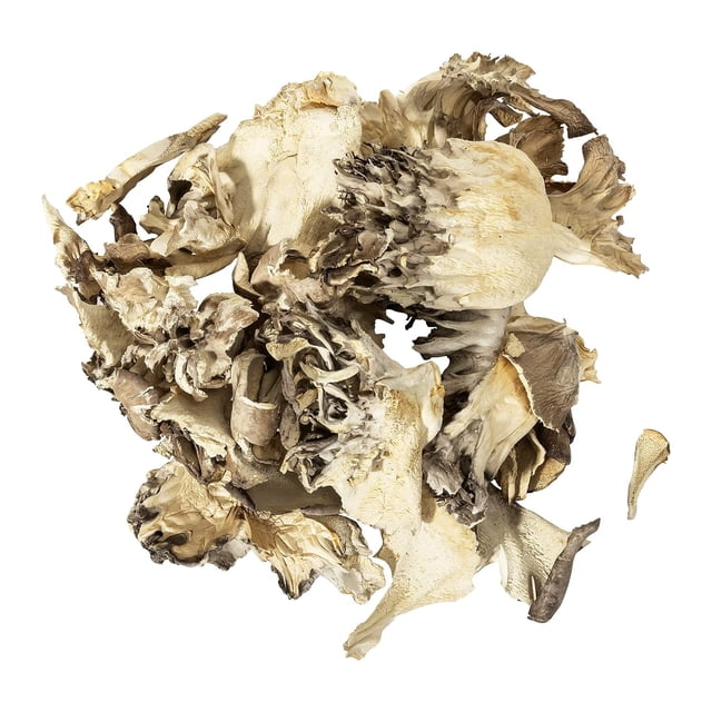 LZHF Organic Maitake Mushroom Pieces, Dried Organic Hen of the Woods Mushroom, Non-GMO, Gluten Free, Kosher, Vegan - 4 ounces
