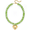 X23227D, variant on Women’s Chunky Beaded Necklace, Gold Tone Heart Pendant Statement Choker