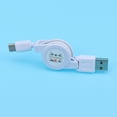 thumbnail image 2 of FELTECHELECTR Cable de carga USB 3.1 retráctil tipo C, carga rápida, portátil, para teléfonos Android (blanco), 2 of 5