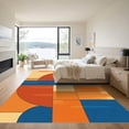 thumbnail image 3 of ODIKA 5'x7' Machine Washable Non-Slip Area Rug, Abstract Orange High Traffic Rug, Orange, 1060562, 3 of 3