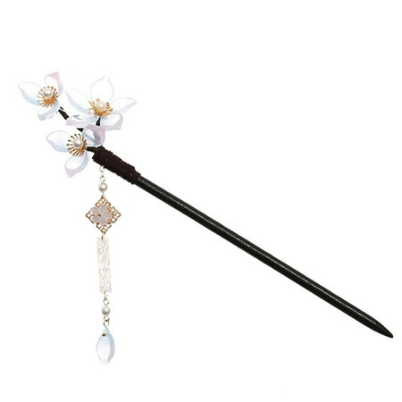 

NUOLUX 1pc Chinese Style Hair Stick Crystal Flower Pearl Tassel Hair Chopstick for Lady
