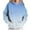 Sky Blue, variant on Riecok Hoodies for Women Plus Size Crewneck Long Sleeve Sweatshirts Pullover Pleated Tops Gradient Trendy Fall Clothes