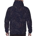 thumbnail image 7 of Pofeuu Copper-Gold Gloss Outline Flower1 Print Mens Casual Hooded Collar Drawstring Hoodies Pullover Sweatshirts Casual Long Sleeve Shirts-Large, 7 of 7