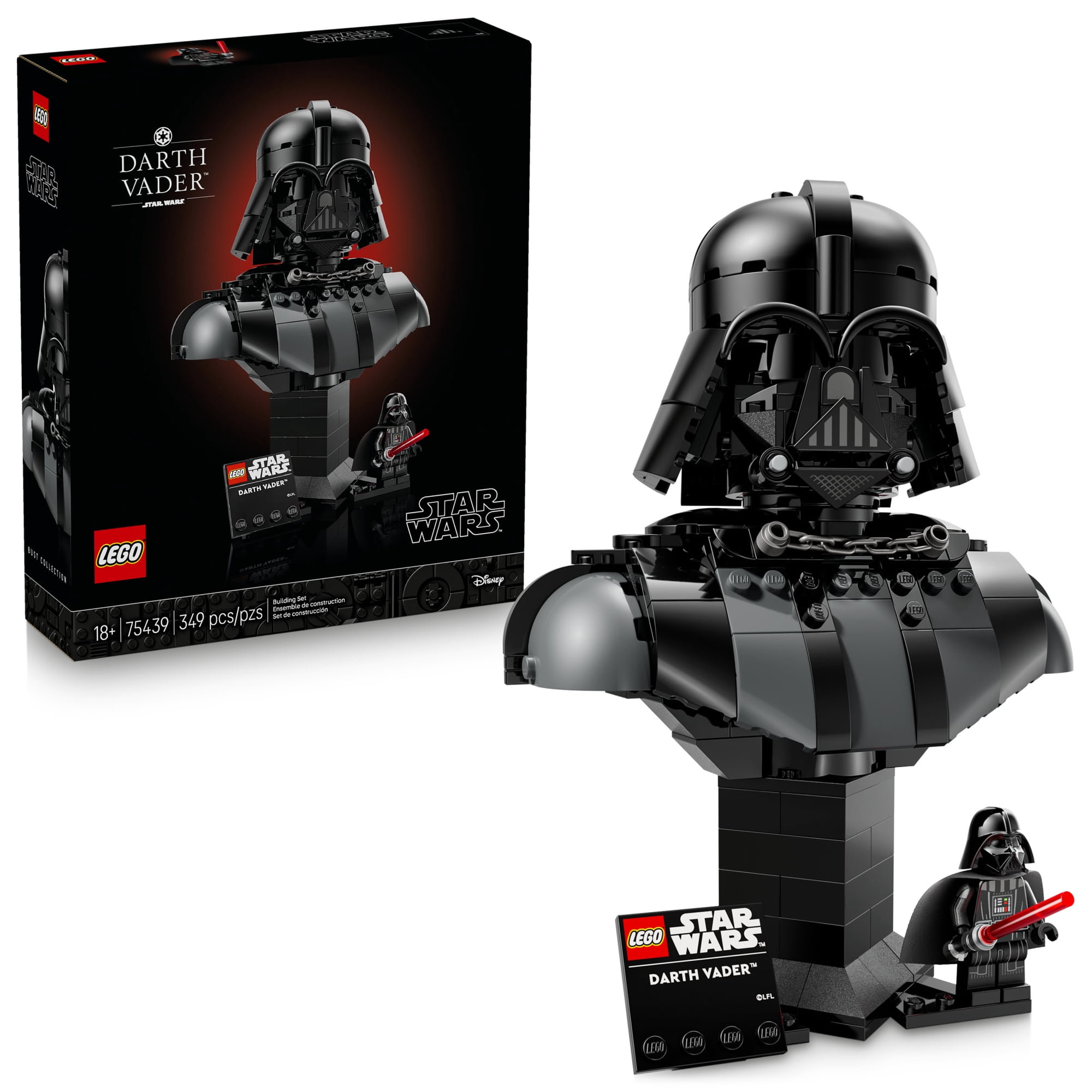 LEGO Star Wars Darth Vader Bust - Collectible Building Set for Adults, Ages 18+ - Birthday Gift Idea - With Darth Vader Minifigure - Bedroom or Shelf Decor - 75439