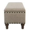 thumbnail image 6 of HomePop Large Storage Bench with Nailhead Trim, 42"W x 18"D x 18"H, Brown, 6 of 12