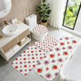 thumbnail image 5 of Pioneer Flower Floral Print Pattern Bathroom Rug Set 4 Piece,Includes Contour,Lid Cover,Bath Mat,Non-Slip Extra Soft Absorbent Washable, 5 of 5
