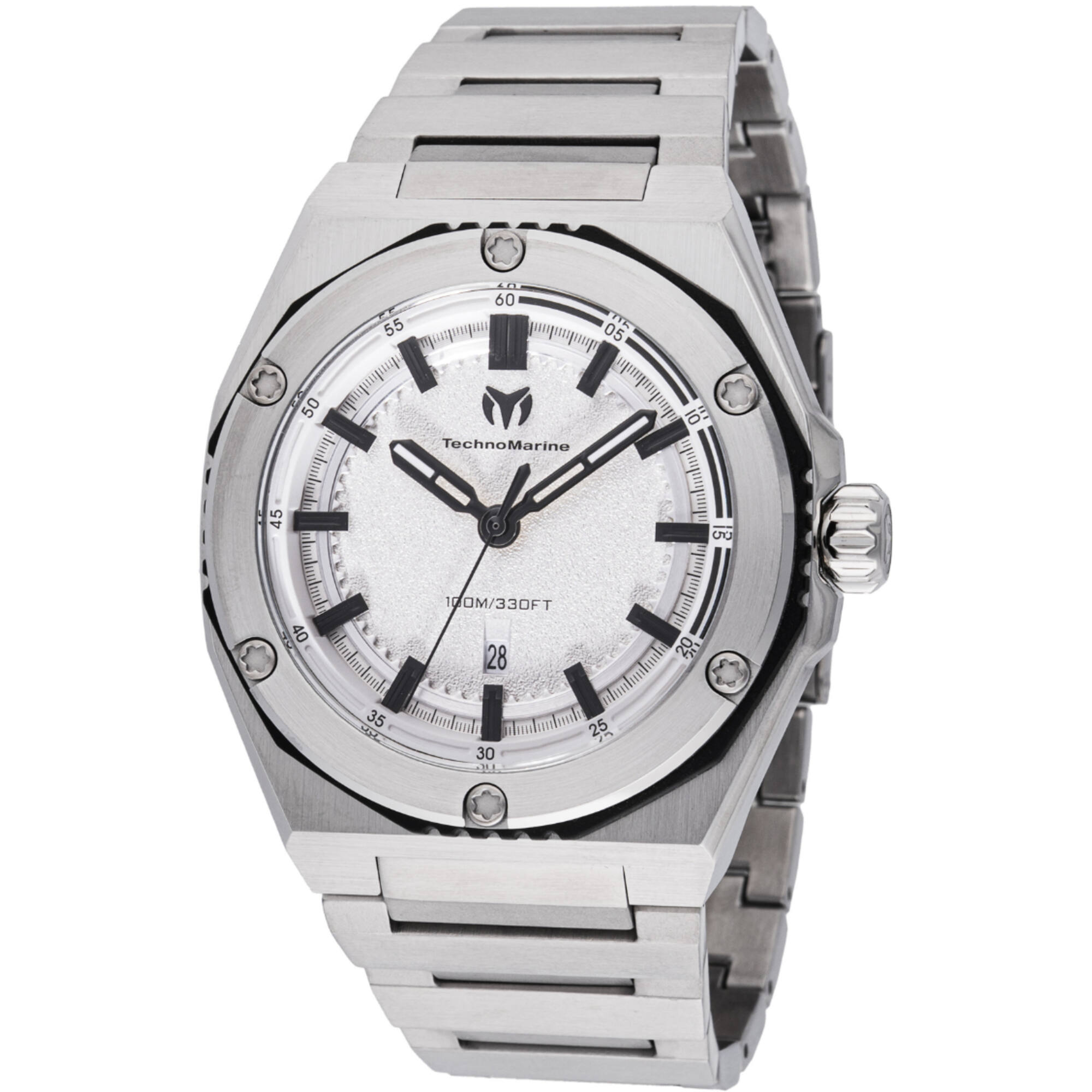 Technomarine Cruise Monogram Date Day Quartz Silver Dial Men's