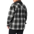 thumbnail image 3 of Agnes Orinda Women's Plus Size Halloween Outfits Plaid Flannel Shacket Contrast Corduroy Collar Button Down Long Sleeve Casual Jacket with Pocket 2X Black, 3 of 6