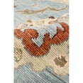 thumbnail image 6 of Pasargad Home Oushak 6' x 9' Hand-Knotted Wool Blue/Green Rug - All Ages, Indoors, 6 of 6