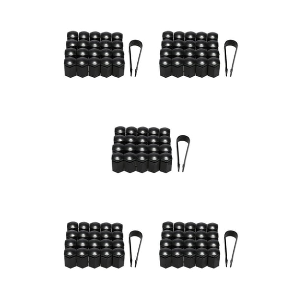 Riwesomey 20 piezas ABS tapa de válvula de neumático de coche portátil elegante de moda Universal Hexagonal protector de vehículo negro Type2 NO2