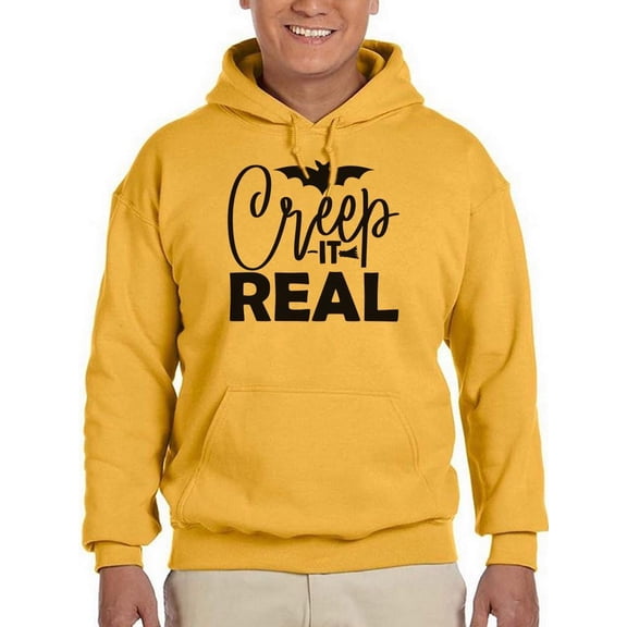 Creep It Real. Little Bat Hoodie Men -Image by Shutterstock, Male Large