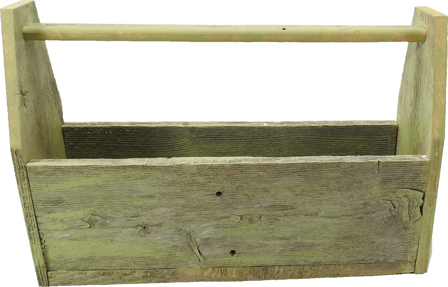 R & W Handmade Distressed Reproduction Wooden Tool Box/Carrier with