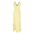 thumbnail image 5 of Tumotour Summer Tank Dress for Women Maxi Dress Women's Sexy Fashion Slim V-neck Ruffled Slit Dress, 5 of 9
