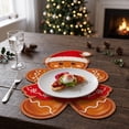 thumbnail image 2 of 2026 Christmas Home Party Decor Christmas Gingerbread Man Placemats Cute Boy Girl Gingerbread Character Table Mats Winter Xmas Holiday Decorative Table Place Mats For Dining Table Place Mats, 2 of 4