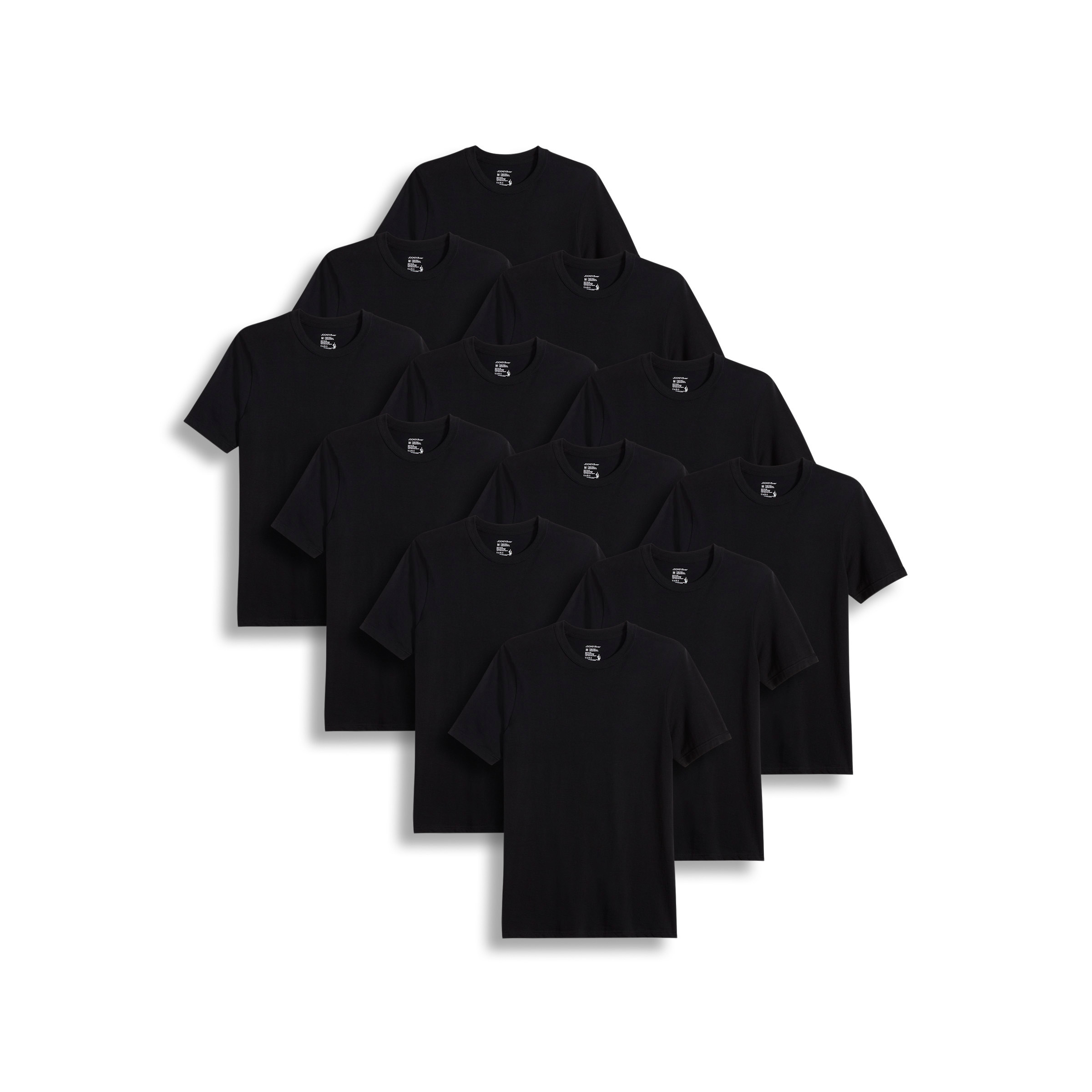 Jockey Men's Big & Tall 100% Cotton Classic Crew Neck Undershirt - 12 Pack