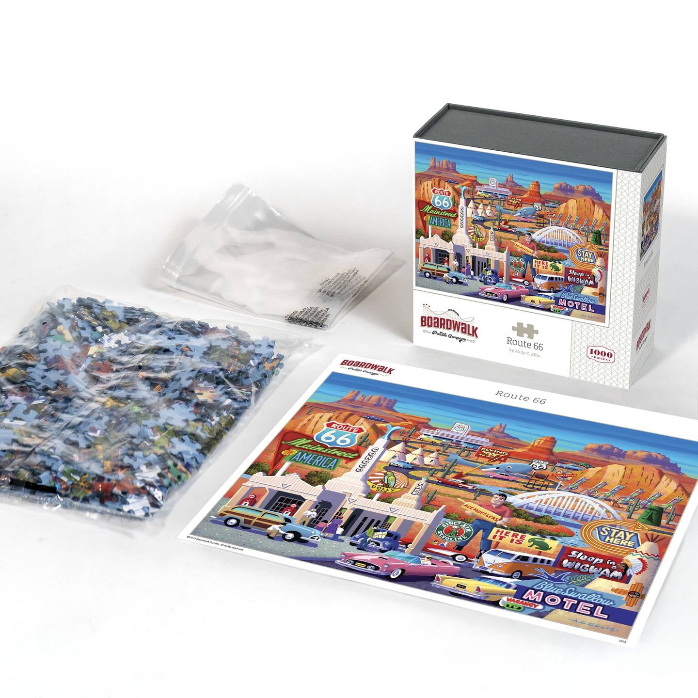 Route 66 - 1000 Piece Boardwalk Jigsaw Puzzle