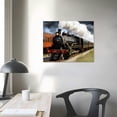 thumbnail image 3 of Nawypu Steam Train with Black Smoke Running on Island Rugen Northern Germany - Canvas Art Wall Art, 3 of 4