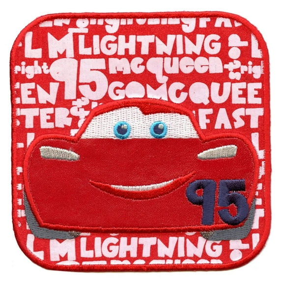 Disney Cars Lightning McQueen Words Embroidered Applique Patch