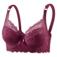 thumbnail image 4 of Noric Women's Thin Floral Lace Underwire Bra Adjustable Straps Lift stay-Sag Side Support Comfort Shaping Bustier, 4 of 8