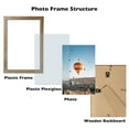 8.5x11 Picture Frame Rustic Brown for Wall Hanging or Tabletop, Wall