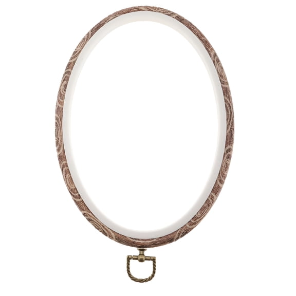 TUWAFE Oval Hoop Embroidery Small Embroidery Hoop Embroidery Frame - 18x25cm