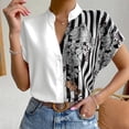 thumbnail image 2 of Camisa Ticfox Manga Corta Botones Mujer Suelta Casual L, 2 of 7