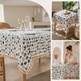 thumbnail image 2 of SLYNSHome Cotton Linen Tablecloth, 100x150 cm Printed Tassel Rectangular Table Cover, Washable Decorative Cloth for Dining Table Coffee Table Kitchen Home Decor, 2 of 7