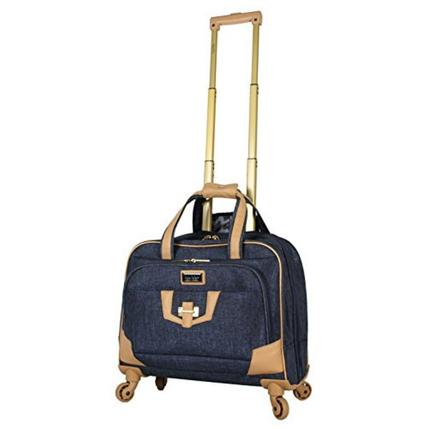Nicole Miller New York Designer 17 Inch Carry On Weekender Overnight Business Travel Luggage