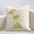 thumbnail image 5 of Funda de almohada de lino con hoja de ginkgo Simple, funda de almohada para sofá y sala de estar, 2 uds., 5 of 5