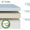 thumbnail image 5 of Cool Gel 12" King Medium Tight Top Gel Memory Foam Mattress, 5 of 9