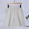 thumbnail image 3 of WRKEKC Shorts for Teen Girls, Girls Summer Shorts, Children's Solid Color Cotton Loose Elastic Waist Pocket Pants, 3 of 6