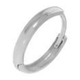 thumbnail image 2 of JewelStop 14k White Gold Single Huggie Hoop Hinged Men's Earring - 2x13mm, 2 of 5