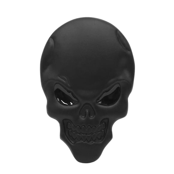 Unique Bargains Black Metal Skull Bone Auto Car Body 3D Emblem Badge Self Adhesive Decor Sticker