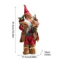 thumbnail image 3 of Oliegs Santa Figurine Faux Standing Ornament For Xmas And Holiday Tabletop Traditional Santa, 3 of 7