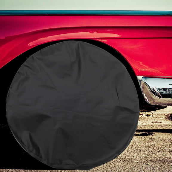 Raindrops  4 Pcs Oxford Cloth Tire Cover Sun Wheel Protector Car Covers Black