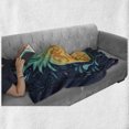 thumbnail image 6 of Tropical Soft Flannel Fleece Throw Blanket, Hello Summer Words Pineapple with Hearts Swirls and Teardrop Shapes Background, Cozy Plush for Indoor and Outdoor Use, 50" x 60", Multicolor, by Ambesonne, 6 of 6