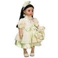 thumbnail image 4 of Aria 18inch Doll Green and Cream Dress Set | American Fashion World, 4 of 6