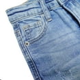 thumbnail image 3 of KIDSCOOL SPACE Little Girls Boys Jeans Shorts,Ripped Simple Design Cute Summer Denim Pants,Blue,4-5 Years, 3 of 5