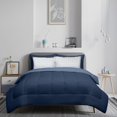 thumbnail image 1 of Safdie & Co. Solid Navy Reversible Comforter Set 7PC - Camden Double, 1 of 2
