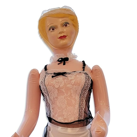 Merrimix 59 Ginger Inflatable Blow Up Doll with Maid Costume, Gag Gifts for Men, Bachelor Party Favors and Decorations + Bachelorette Party Accessories | Blow Up Dolls, Funny Bachelorette Party Gifts