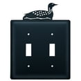 thumbnail image 3 of Village Wrought Iron ESS-116 Loon Switch Cover Double - Black, 3 of 3