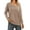 Brown, variant on MOSHU V Neck Sweaters for Women Fall Lightweight Knit Pullover Sweater Side Slits Tops