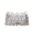 thumbnail image 1 of B Decorative Pillow Cover Ruffled Design Soft Cotton Flannel For Living Room Sofa Bedroom Cushion Case 19.69X11.81 Inch With Hidden Zipper Home Decor Accent Pillowcase Only, 1 of 7