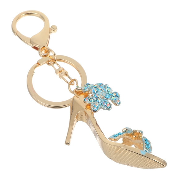 UPGRATOR High Heel Shape Keychain Pendants Rhinestone Lady Keychain 1Pcs Accessory for Handbag