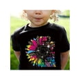 thumbnail image 1 of Kids' Fashion Letter Print Cotton T-Shirt - "She'S Cute Mixed With a Little Hurricane" Design, Short Sleeve, Round Neck, Casual , All-Season Wear, Casual Wear Tee | Playful Letter Print, 1 of 6