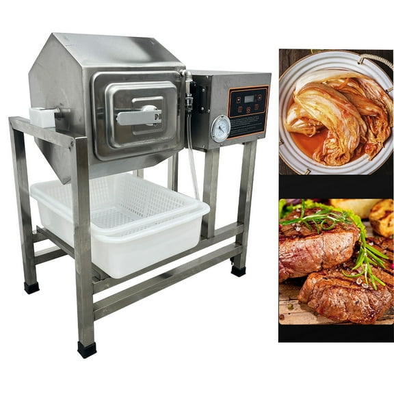 38L/20KG Food Meat Curing Rolling Kneading Machin Vacuum Pump Meat Vegetable Tumbler Marinator