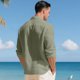 thumbnail image 5 of pstuiky Camisas de manga larga de invierno para hombre, Camisa tipo cárdigan de manga larga con botones y bolsillos informales de color liso para hombre camisetas de hombre m, 5 of 8